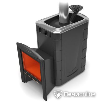 Дровяная банная печь TMF Гейзер 2014 Inox Витра антрацит в Шымкенте